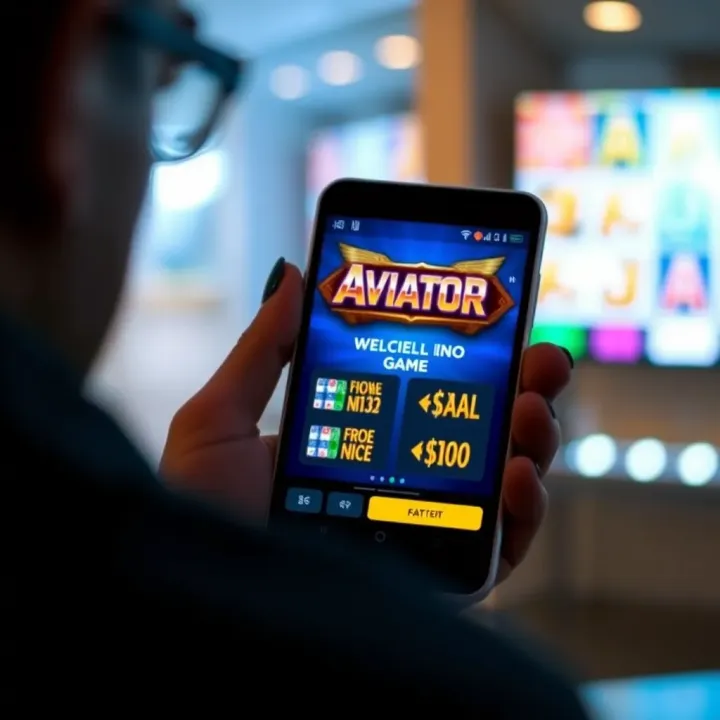 Aviator Game Interface on Wajecasino Platform Mobile device displaying Aviator game interface on Wajecasino platform