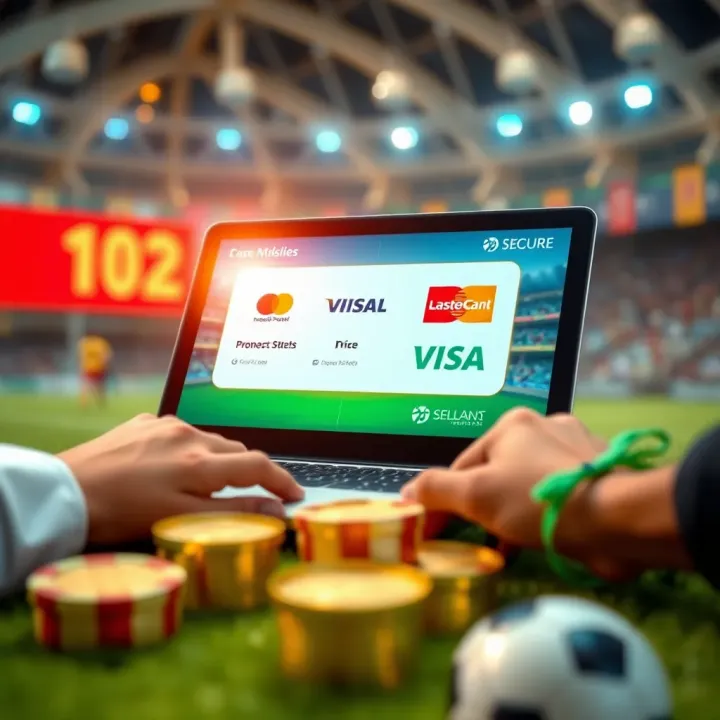 Illustration of secure online payment icons and bonus rewards for Nigerian punters