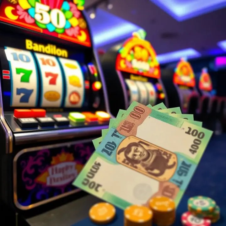 Illustration of Nigerian currency notes alongside a slot machine representing bankroll management