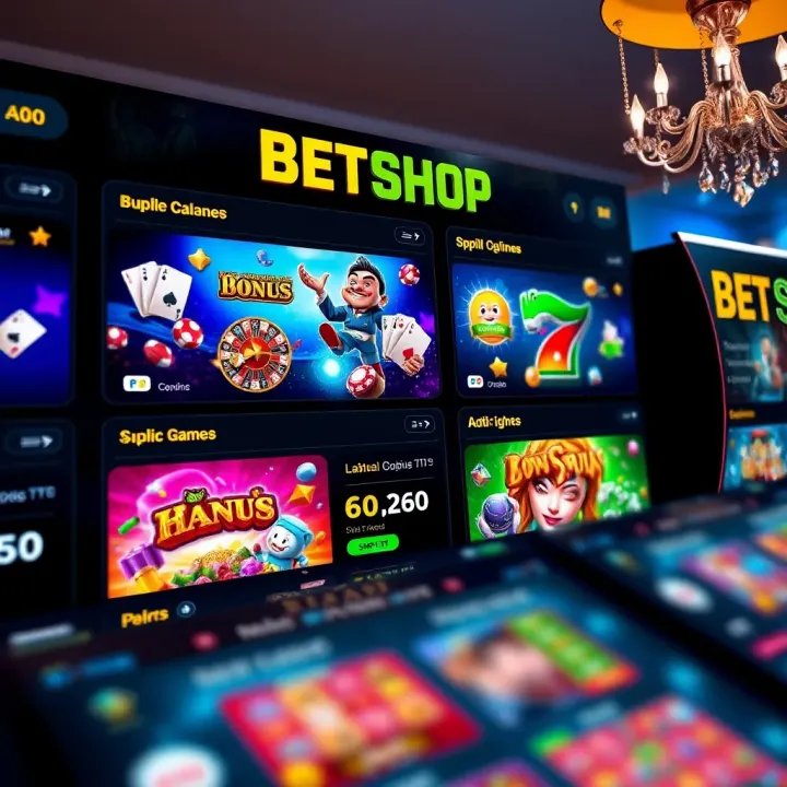 Display of casino games available on Bet Shop Wajecasino with vibrant graphics and local currency payment options