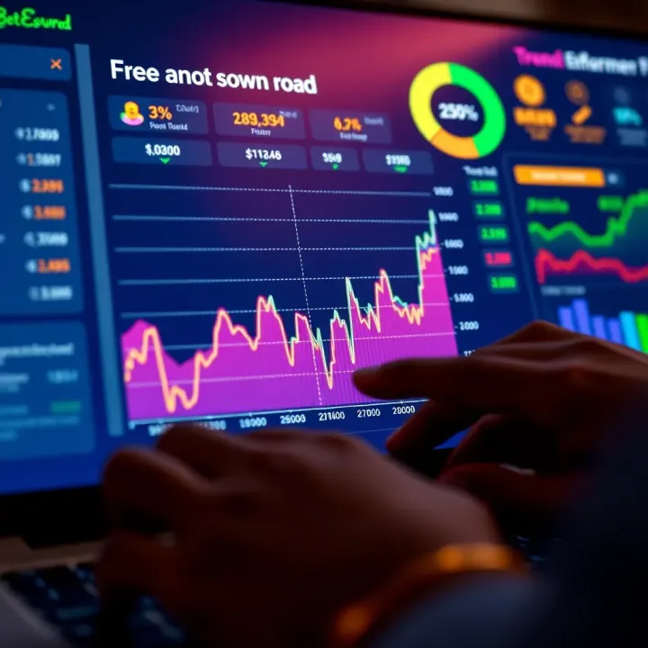 Analyzing Jackpot Prediction Trends with BetEnsured Graph showing trends and patterns in jackpot prediction data on a digital dashboard