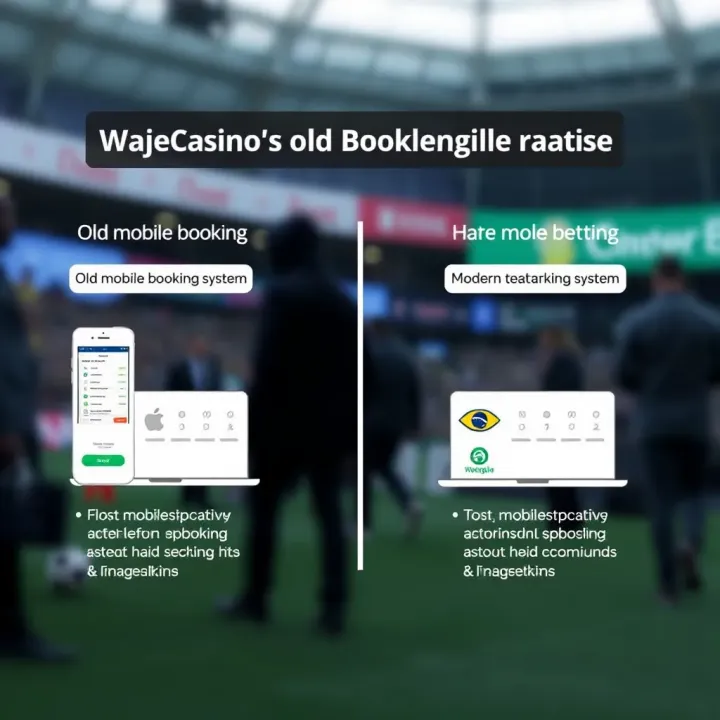 Diagram illustrating the comparison between old mobile booking system and modern betting platforms in Nigeria