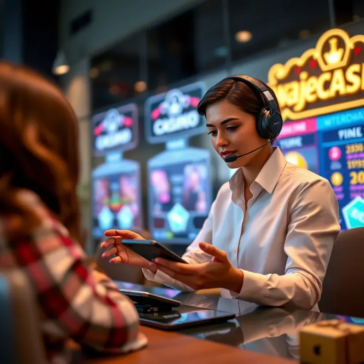 Wajecasino Customer Support for Withdrawal Assistance Customer support agent assisting with withdrawal inquiries on Wajecasino platform