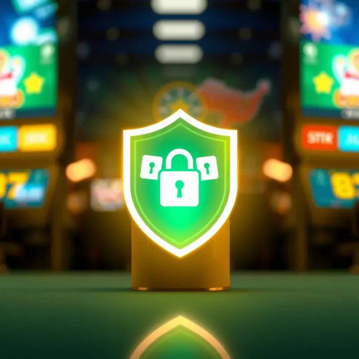 Illustration of digital security shield symbolizing safe gambling practices using Lucky Jet Bot
