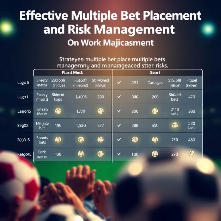Chart showing strategies to place multiple bets effectively and manage associated risks