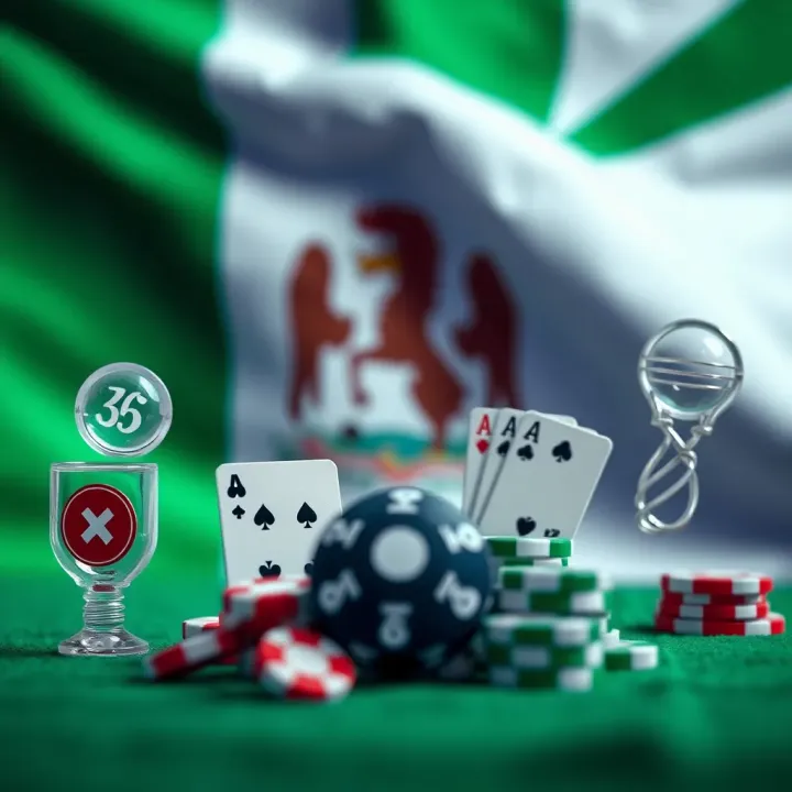 Responsible Gaming and Strategy Tips for Nigerian Players Nigerian flag background with icons representing responsible gaming and smart betting strategies