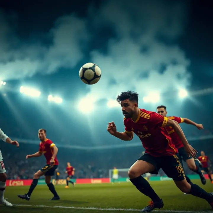 Spain Premier League Match Intensity and Competition Action-packed Spain Premier League match showcasing intense competition on the field