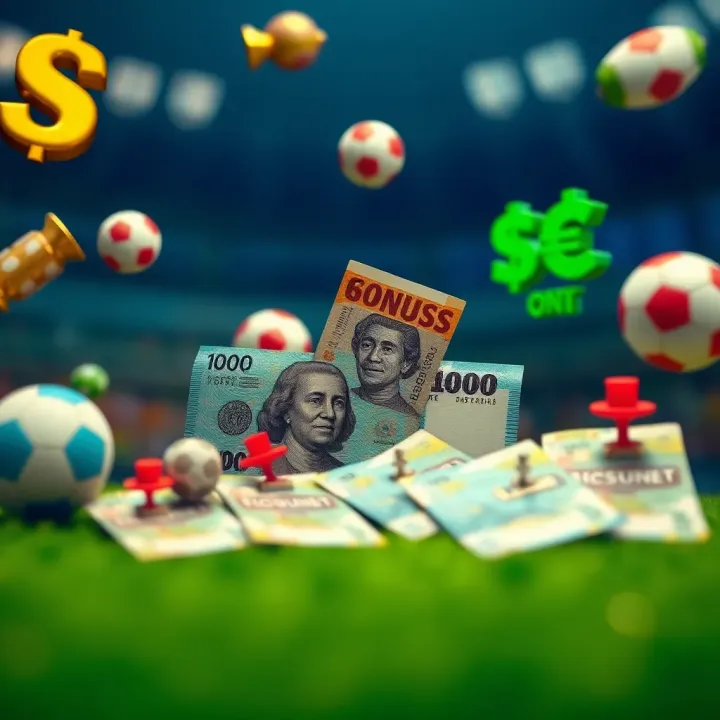 Graphic depicting various Nigerian currency notes and betting icons symbolizing bonuses and discounts