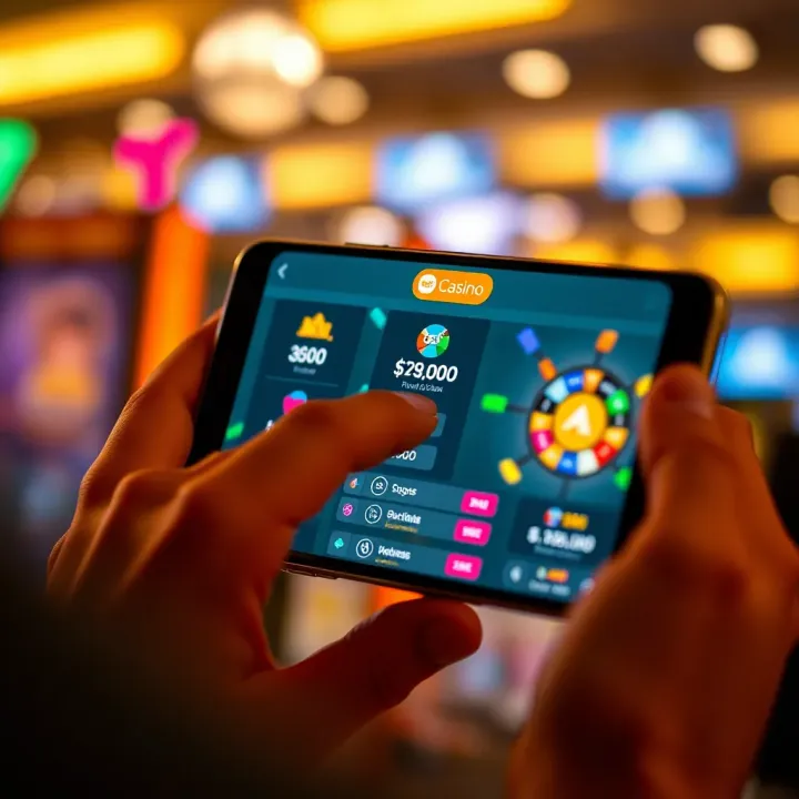 User interacting with WajeCasino Mines Predictor APK on a smartphone screen