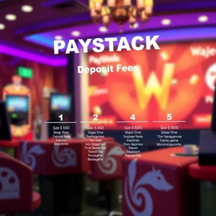 Diagram illustrating Paystack deposit fee structure for WajeCasino in Nigeria