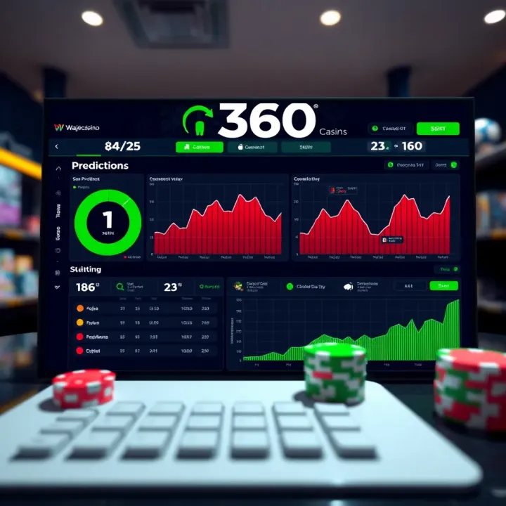 WajeCasino 360 Prediction Charts for Strategic Gaming Digital interface displaying casino prediction charts and statistics for players