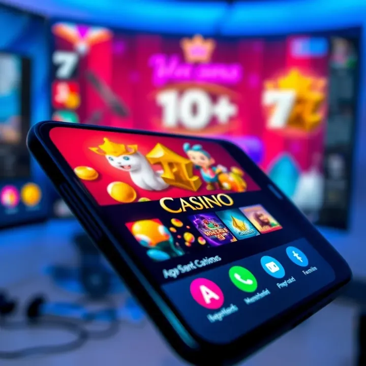Wajecasino App Interface for Nigerian Users Mobile phone displaying the Wajecasino app home screen with vibrant gaming icons