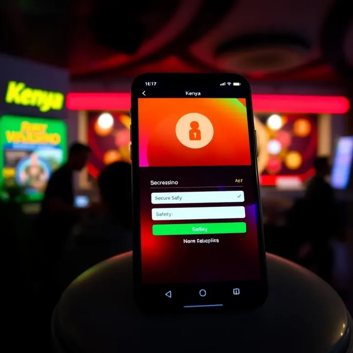 Secure Access to Wajecasino App for Kenyan Users Secure login screen of Wajecasino app highlighting safety features for Kenyan users