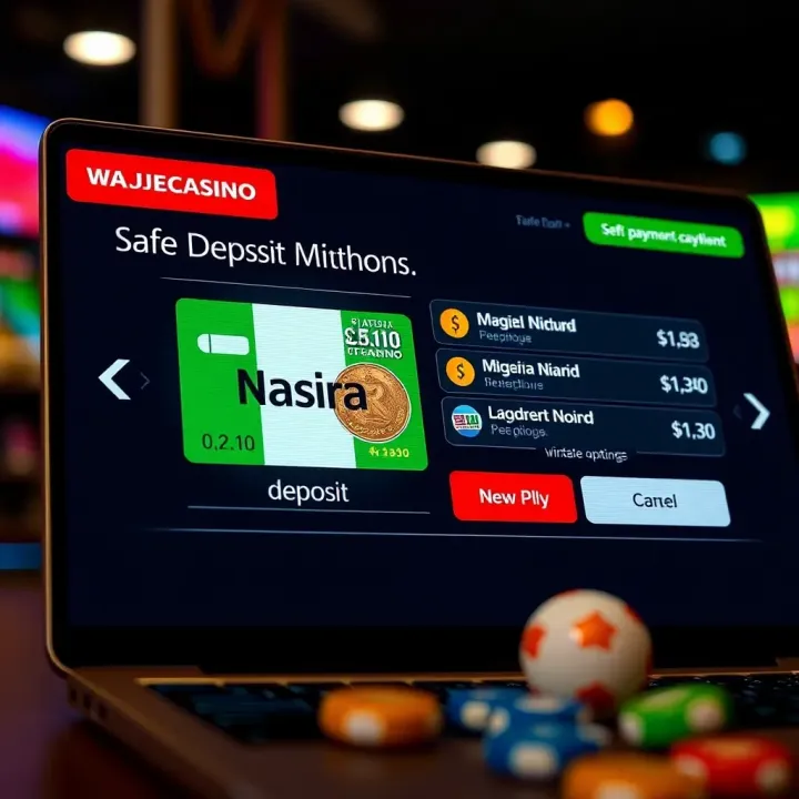 Safe Deposit Methods Using Local Payment Options Secure online payment screen with Nigerian Naira currency symbol and deposit options