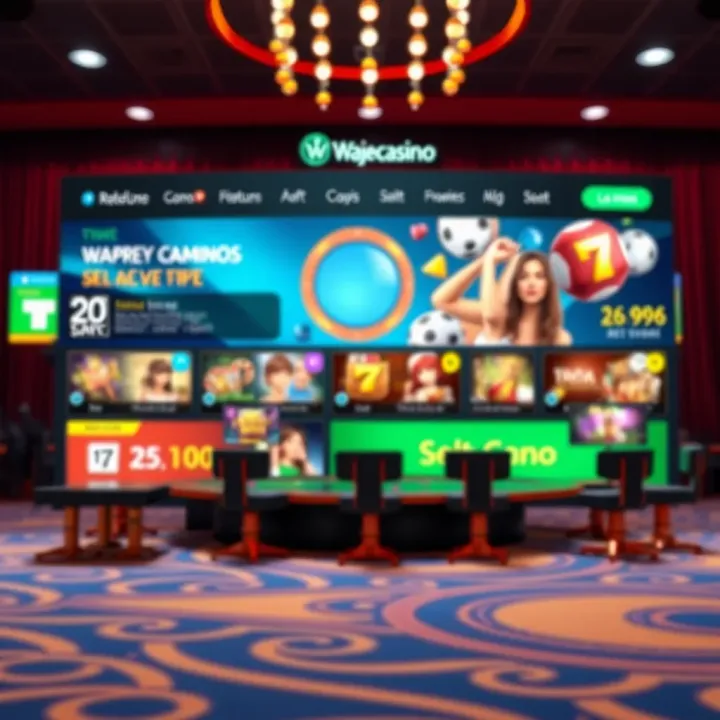 Overview of Wajecasino platform highlighting registration and gaming features
