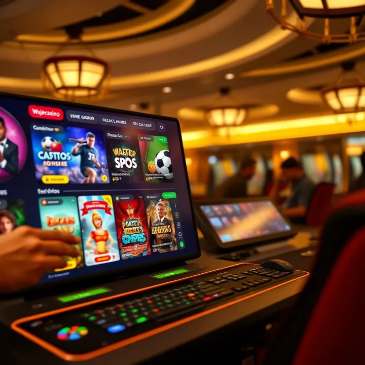 User interface of Wajecasino showing casino game options and real-time betting features for Nigerian users
