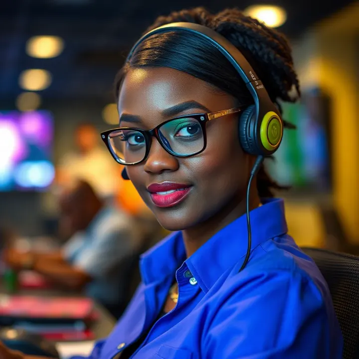 Customer support agent providing 24/7 assistance for online casino users in Nigeria
