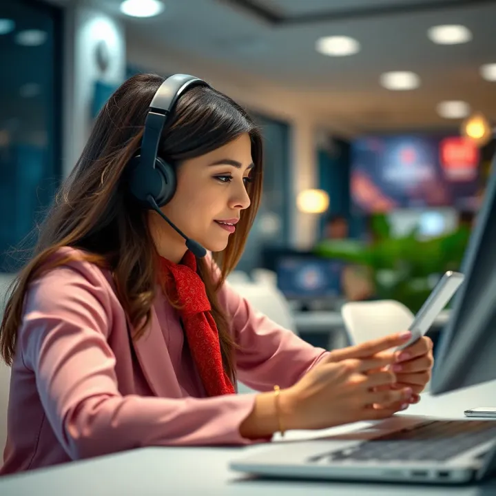 Wajecasino Online Support Interaction Customer support representative assisting a user through online chat on a digital device