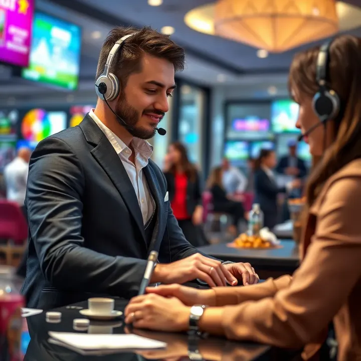 Customer support representative assisting a user with deposit issues on Wajecasino platform