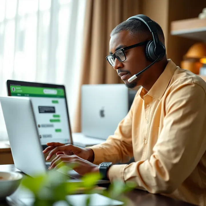 Live Chat Assistance at Wajecasino Customer support representative assisting a user through live chat on a laptop screen
