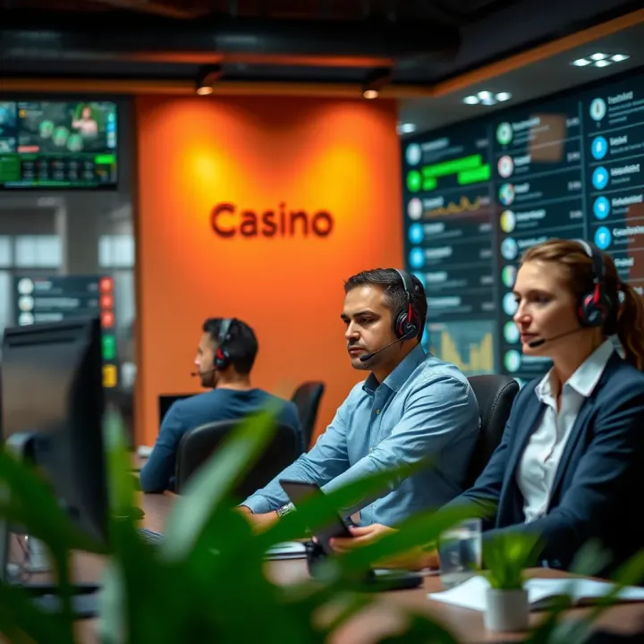 Customer support team assisting clients through various communication channels