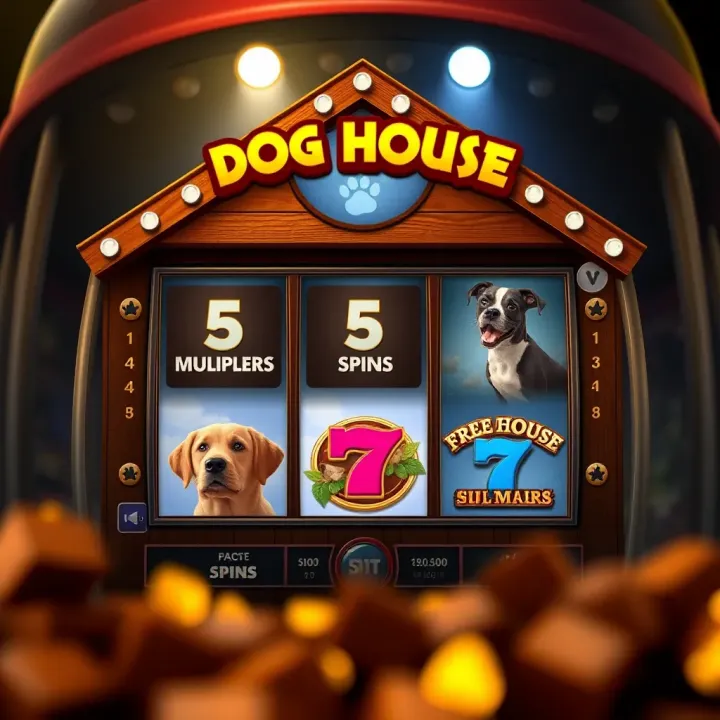 Bonus round feature showing multipliers and free spins in Dog House slot