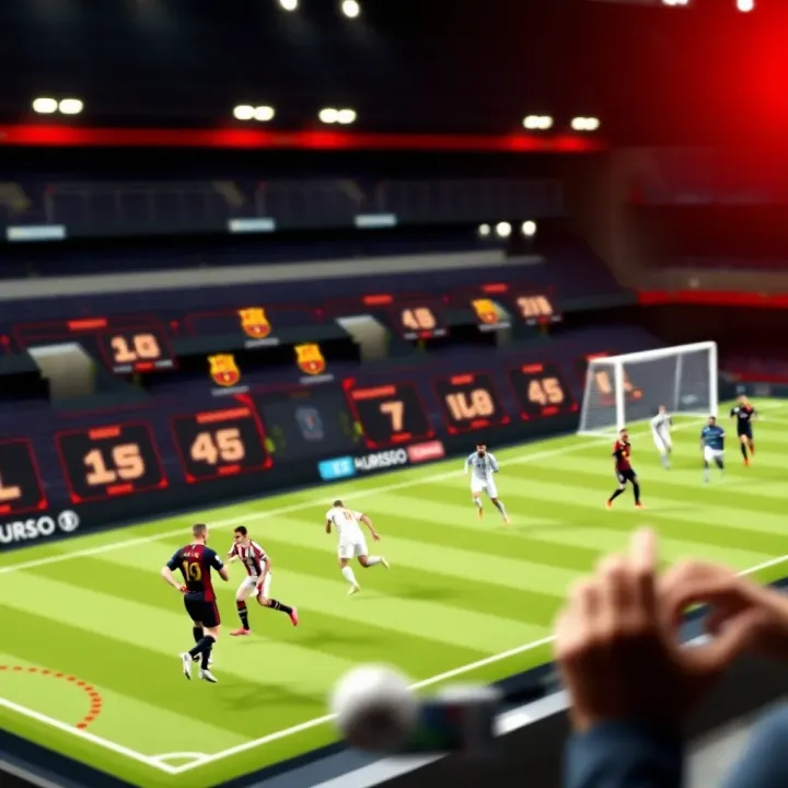 La Liga Match Analysis and Tactical Overview Detailed football match strategy board with player positions and tactics