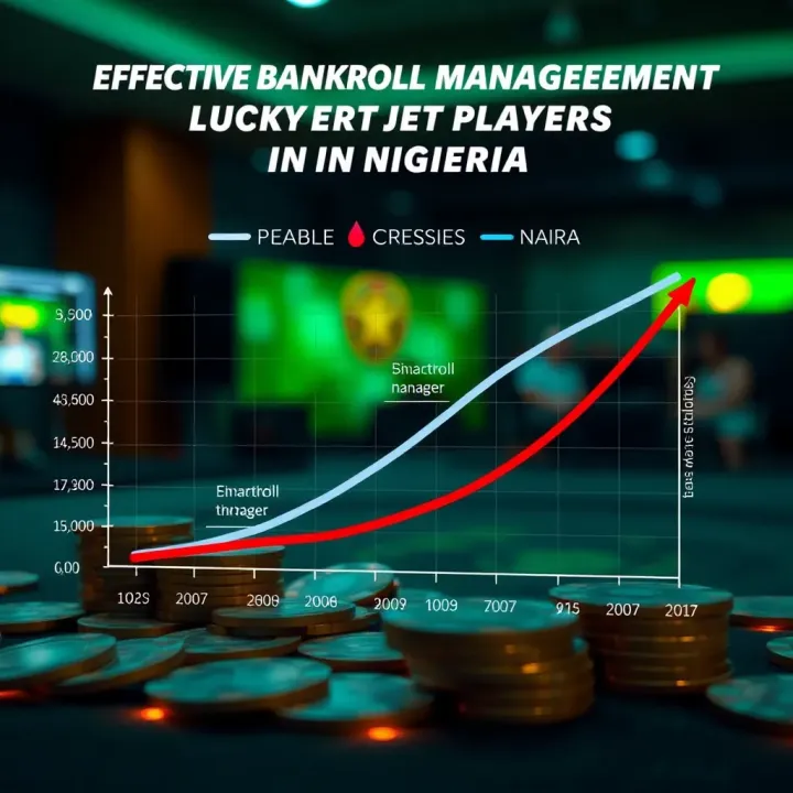 Effective Bankroll Management for Lucky Jet Players in Nigeria Graph illustrating bankroll management techniques for Nigerian players using Nigerian Naira