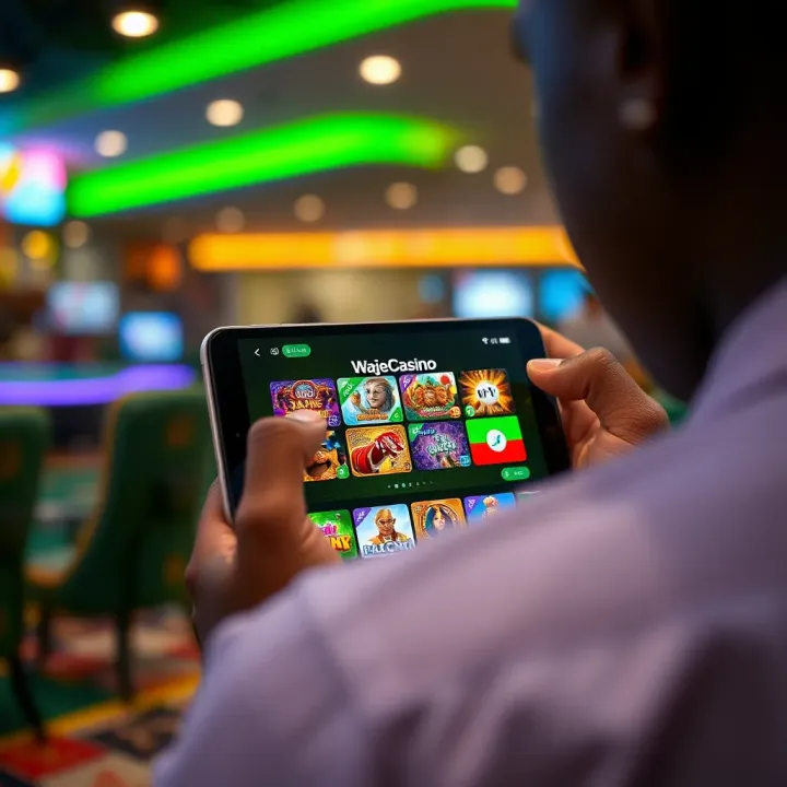 User navigating through a variety of casino games on a mobile device with optimized data usage