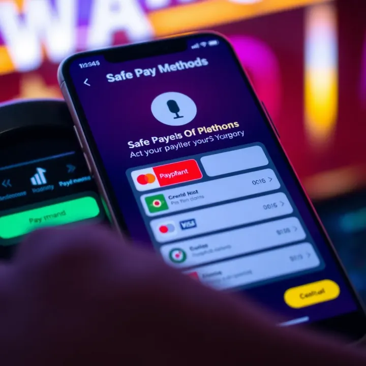 Safe Payment Methods in WajeCasino Nigeria Secure payment options screen in WajeCasino app highlighting Nigerian payment methods