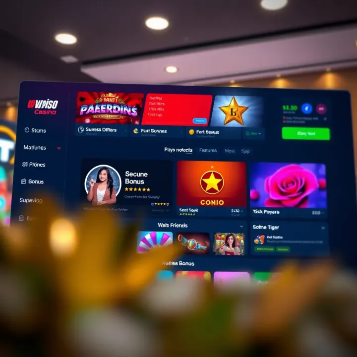 User-friendly dashboard highlighting bonus offers, secure payment options, and customer support features for Nigerian players at WajeCasino