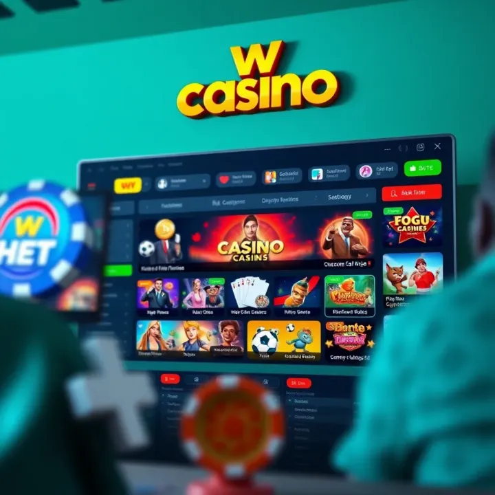 User-friendly interface of an online casino platform featuring various betting categories and game options