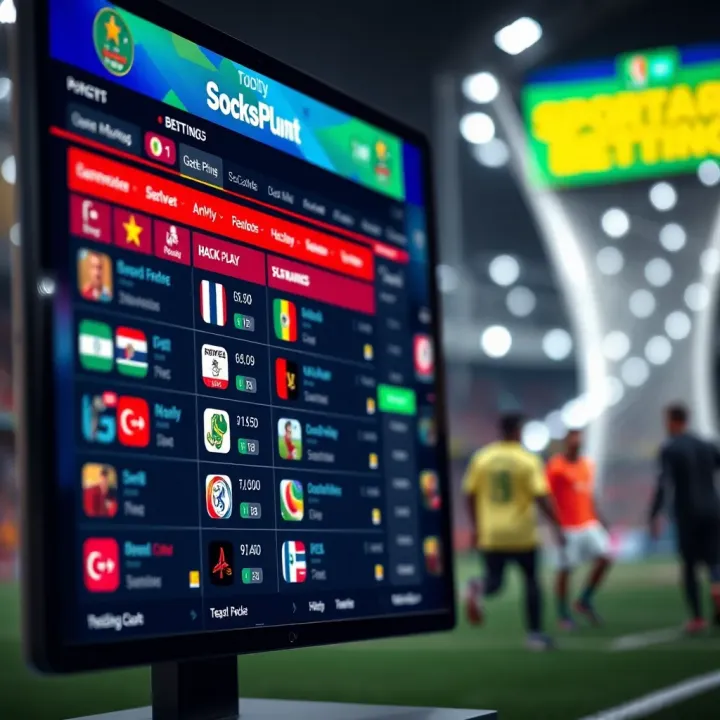 A digital interface displaying diverse sports betting options on a vibrant online platform