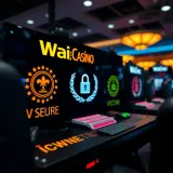 Secure online gaming interface showing verified license and encryption symbols