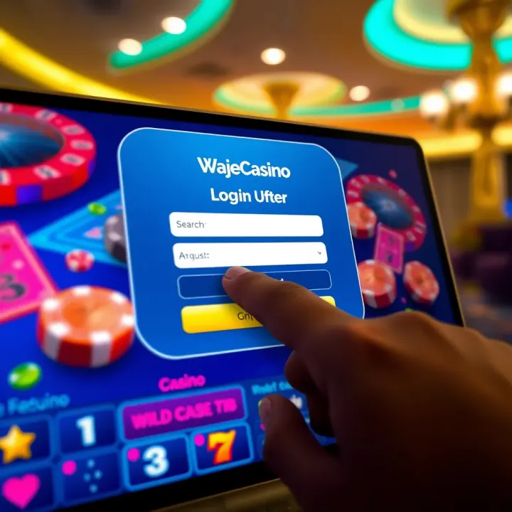 User entering credentials on a secure online casino login page