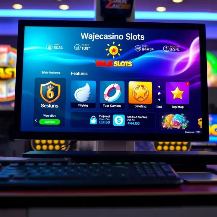 Safe and Diverse Gaming Platform of Wajecasino Slots Secure digital platform showing safety features and gaming options on a computer screen