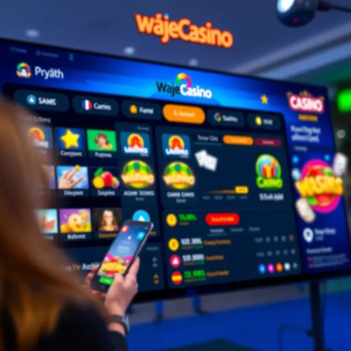 Overview of WajeCasino User Dashboard Features Dashboard of WajeCasino featuring game options, account balance, and user navigation menu